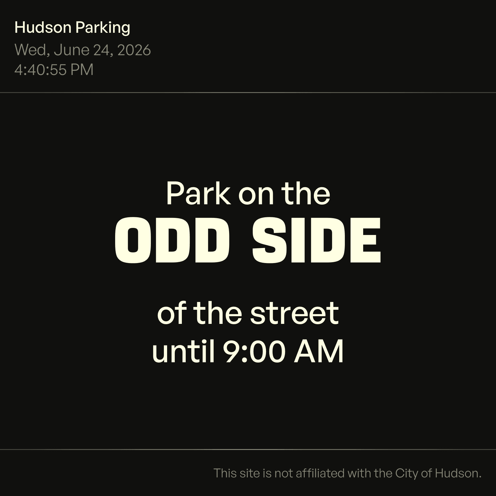 Hudson Parking Screenshot